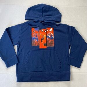 Old Navy Blue Spider Graphic Pullover Hoodie Boys Size 8